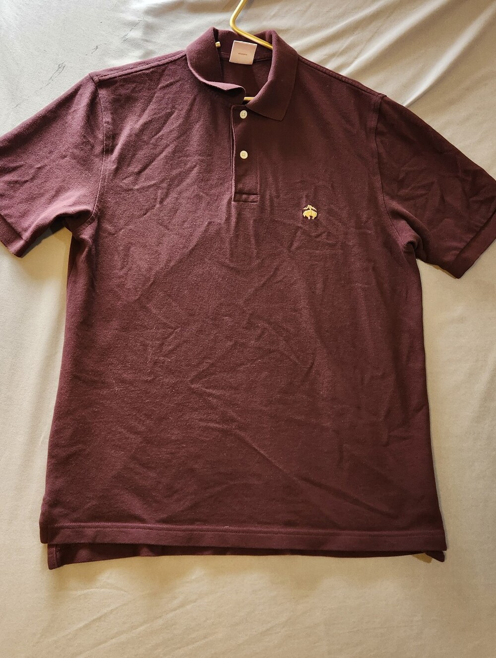 Brooks Brothers Men’s Maroon Polo with Embroidered Logo Short Sleeve